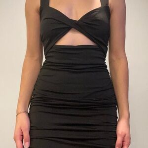 SHEIN Black Strapless Dress